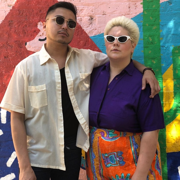 Vintage 1980's High-Waisted Elastic Waist Shorts - Picture 2 of 5